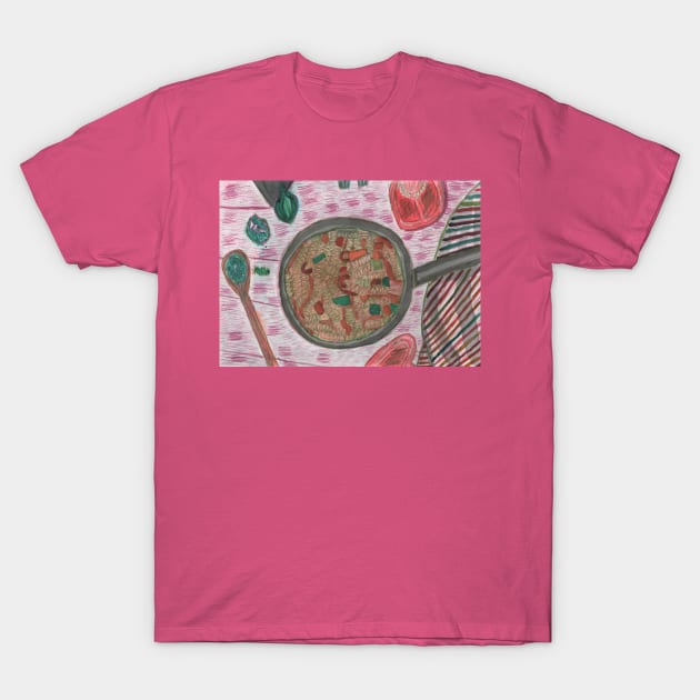 Italian Paella T-Shirt by Mila-Ola_Art